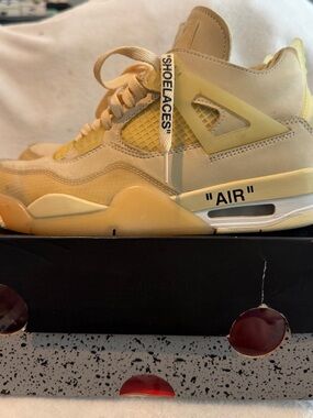Size 8M (9.5W) - Jordan 4 SP x Off-White Mid Sail W - SHIPS FAST